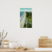 Luftsicht auf den Strand Poster (Küche)