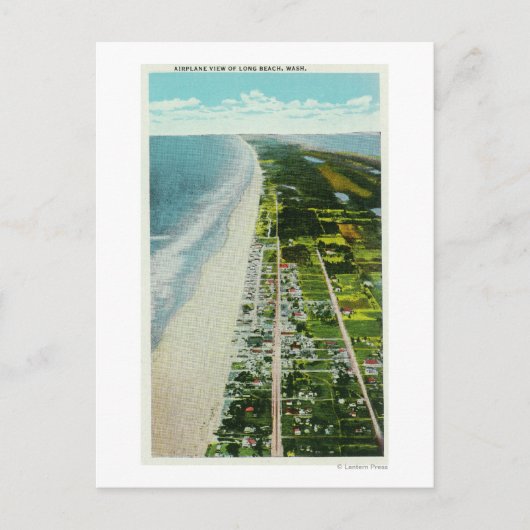 Luftsicht auf den Strand Postkarte (Vorderseite)