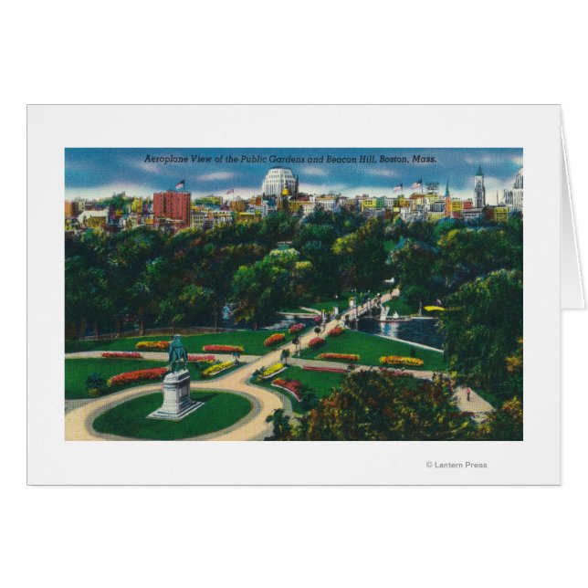 Luftsicht auf die öffentlichen Gärten, Beacon Hill (Vorderseite (Horizontal))