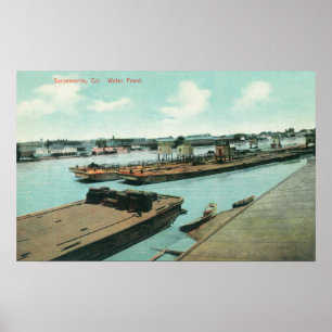 Luftsicht auf die Wasserfront 3 Poster