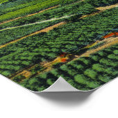 Luftsicht auf Hood River Valley and Mountain Poster (Ecke)