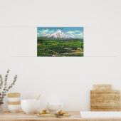 Luftsicht auf Hood River Valley and Mountain Poster (Küche)