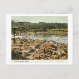 Luftsicht auf Stadt und Fluss Postkarte