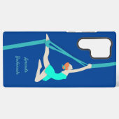 Luftsilks-Tänzerin Aquamarin Samsung Galaxy Hülle (Rückseite (Horizontal))