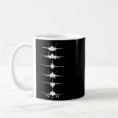 Luftstreitkräfte Kampfjets F-4 F-111 F-15 F-16 F-2 Kaffeetasse (Links)