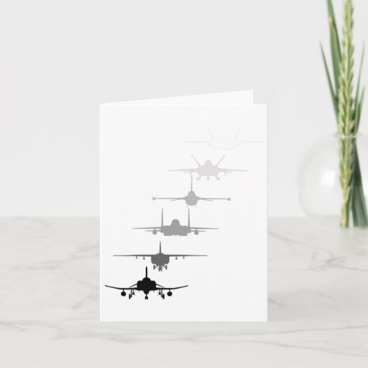 Luftstreitkräfte Kampfjets F-4 F-111 F-15 F-16 F-2 Karte (Vorderseite)