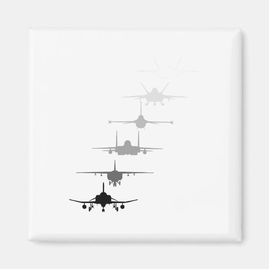 Luftstreitkräfte Kampfjets F-4 F-111 F-15 F-16 F-2 Magnet (Vorne)