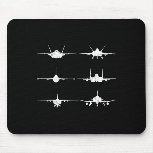 Luftstreitkräfte Kampfjets F-4 F-111 F-15 F-16 F-2 Mousepad (Vorne)