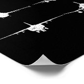 Luftstreitkräfte Kampfjets F-4 F-111 F-15 F-16 F-2 Poster (Ecke)