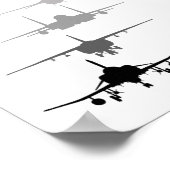 Luftstreitkräfte Kampfjets F-4 F-111 F-15 F-16 F-2 Poster (Ecke)