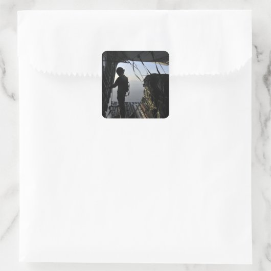 Luftstreitkräfte Quadratischer Aufkleber (Tasche)