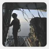 Luftstreitkräfte Quadratischer Aufkleber (Vorderseite)