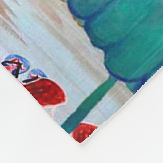 Luftstrom-Retrocamper am Strand werfen Decke (Ecke)