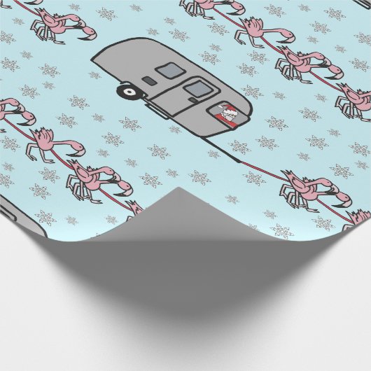 Luftstrom-Sankt-Flamingo Geschenkpapier (Ecke)