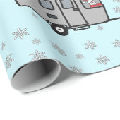 Luftstrom-Sankt-Flamingo Geschenkpapier (Rolleneckpunkt)