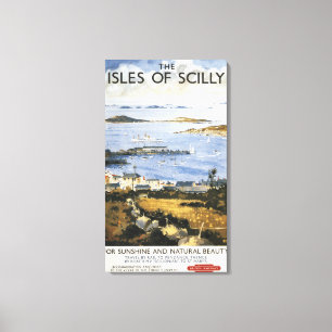 Luftszene des Stadt-und Dock-Eisenbahn-Plakats Leinwanddruck