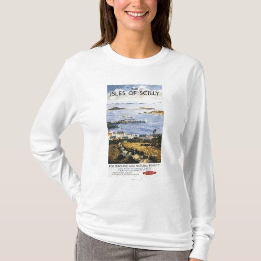 Luftszene des Stadt-und Dock-Eisenbahn-Plakats T-Shirt (Vorderseite)