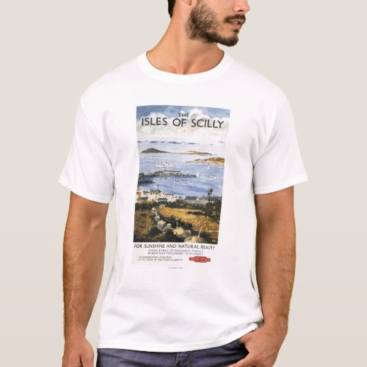 Luftszene des Stadt-und Dock-Eisenbahn-Plakats T-Shirt (Vorderseite)