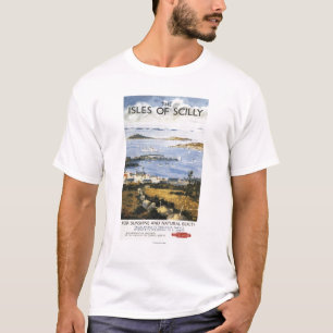 Luftszene des Stadt-und Dock-Eisenbahn-Plakats T-Shirt