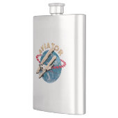 Lufttransporter auf der Welt Flachmann (Links)