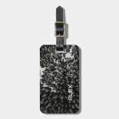 Lufttrommel-Ansicht von schneebedeckten Baumkronen Gepäckanhänger (Vorderseite vertikal)