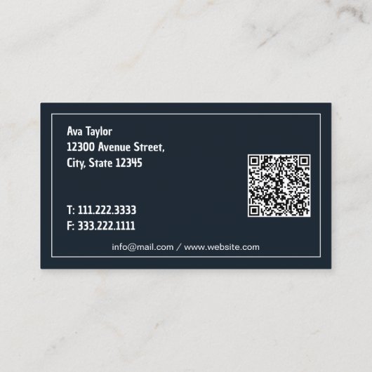 Lufttrommel UAV Custom QR Visitenkarte (Rückseite)