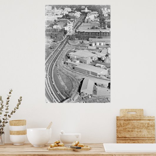 Luftturmbrücke Foto Poster (Küche)