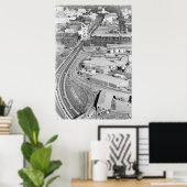 Luftturmbrücke Foto Poster (Heimbüro)