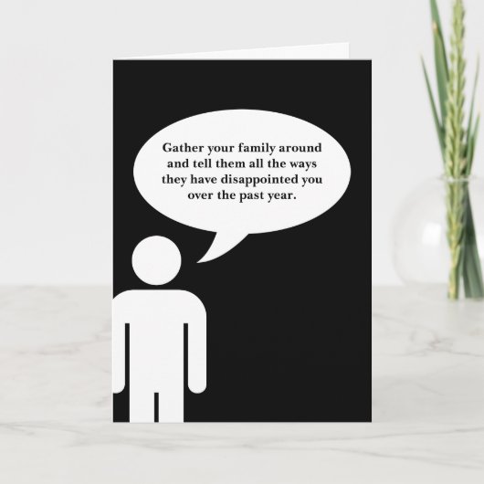 Lüftung der Beschwerden FESTIVUS Feiertagskarte (Vorderseite)