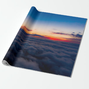Luftuntergangsansicht über die Blue Ridge Mountain Geschenkpapier