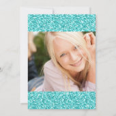 LUFTVERKEHR 2013 FOTO, AQUAMARINER GLITZER, PARTY EINLADUNG (Rückseite)