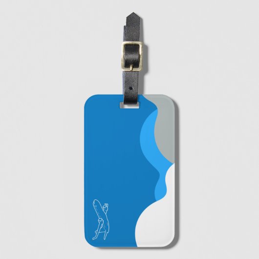 Luftverkehr oder Luftfahrt individuell anpassbar Gepäckanhänger (Vorderseite Vertikal)