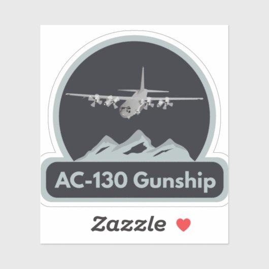 Luftwaffe AC-130-Schiff Aufkleber (Blatt)