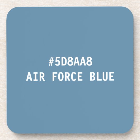 Luftwaffe Blau Hex Farbcode Untersetzer Set (Vorderseite)