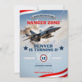 Luftwaffe Jet Pilot Geburtstag Junge Einladung (Vorderseite)