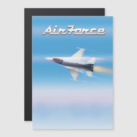 Luftwaffe-Jet-Poster Magnetkarte (Vorne/Hinten)