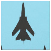 Luftwaffe Kämpfen Jet Black Pattern auf Sky Blue Stoff (Nahaufnahme)