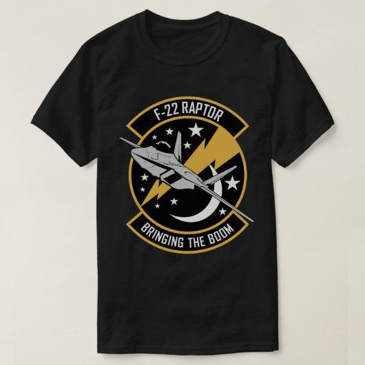 Luftwaffe-Kampfjet-Hoodie - Raptor F-22 T-Shirt (Design vorne)