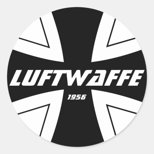 Luftwaffe Klassischer Rundsticker, glänzend Runder Aufkleber (Vorderseite)