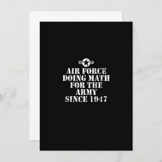 Luftwaffe Mathematik für die Armee seit 1947 T Sch Einladung (Vorne/Hinten)