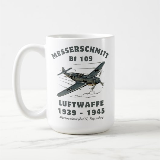 Luftwaffe Messerschmitt Bf 109 aus dem Zweiten Wel Kaffeetasse (Links)