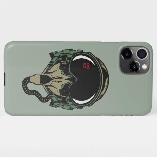 Luftwaffe Pilot Helm Sauerstoffmaske iPhone Hülle (Rückseite (Horizontal))