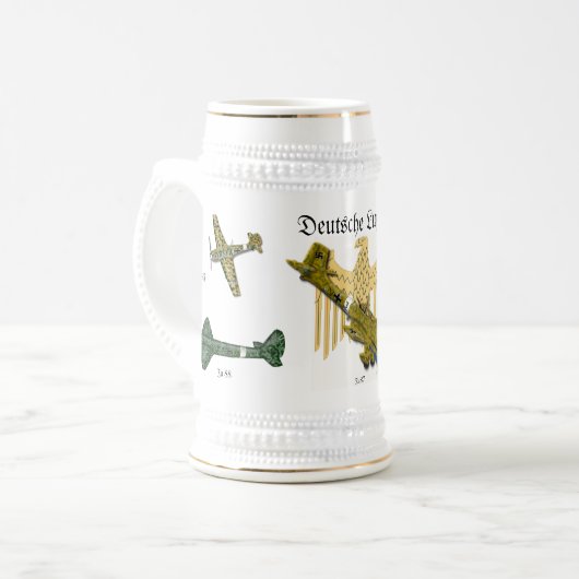 Luftwaffe Stein Bierglas (Vorderseite Links)