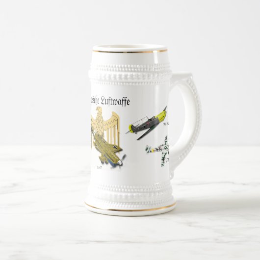 Luftwaffe Stein Bierglas (VorderseiteRechts)