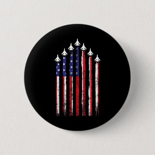 Luftwaffe US Veteranen 4. Juli Amerikanische Flagg Button