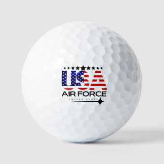 Luftwaffe US-Veteranen Amerikanische Flagge 4. Jul Golfball