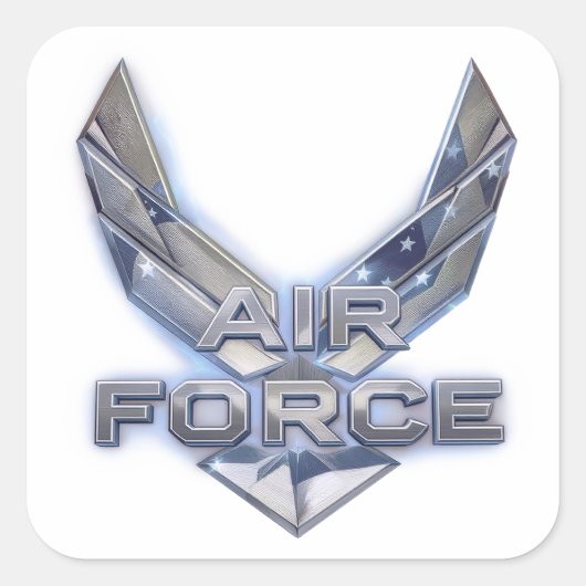 Luftwaffe (USAF) Quadratischer Aufkleber (Vorderseite)