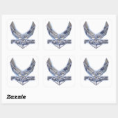 Luftwaffe (USAF) Quadratischer Aufkleber (Blatt)