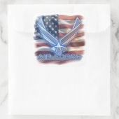 Luftwaffe (USAF) Quadratischer Aufkleber (Tasche)