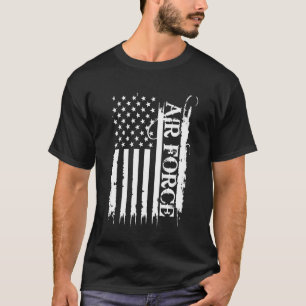 Luftwaffe Vereinte Staaten beängstigend US-Flagge T-Shirt